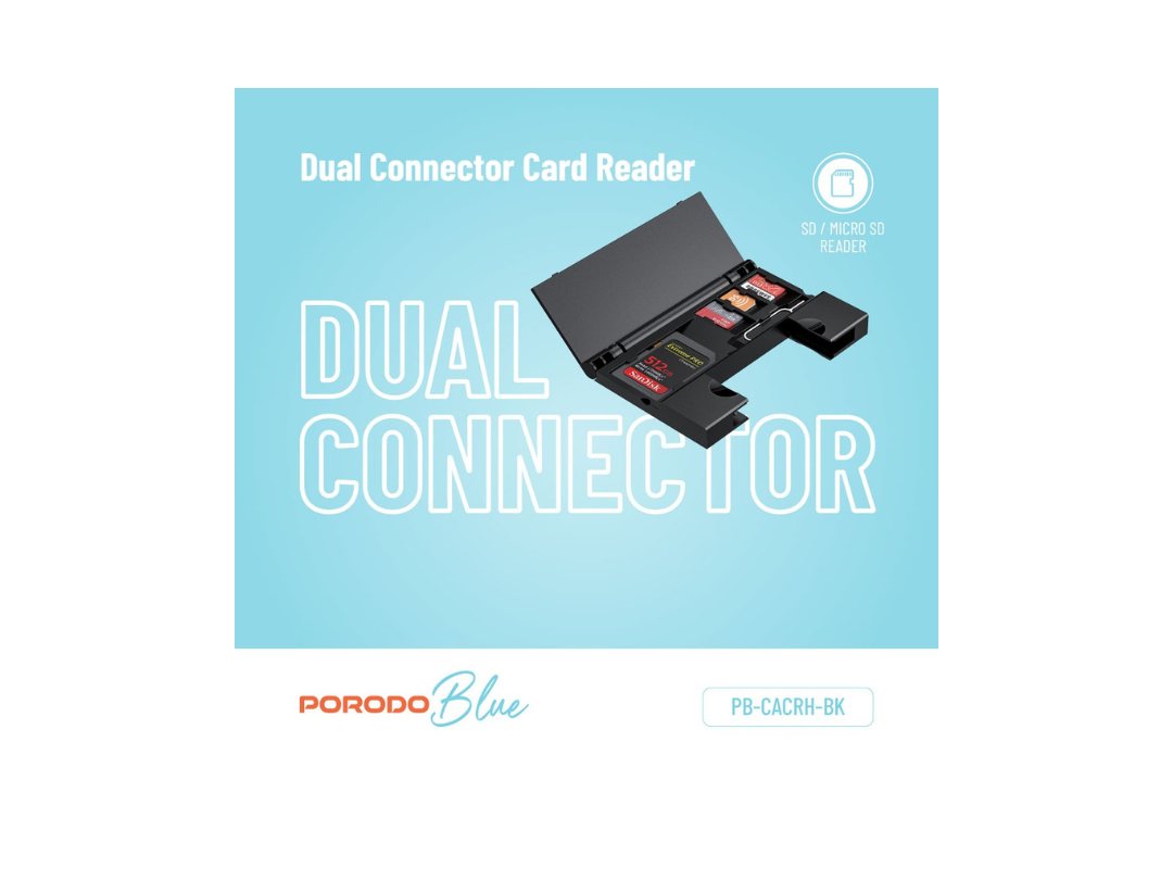 Buy Porodo 2-in-1 USB-C Card Reader with Holder | in Qatar Buy Porodo 2-in-1 USB-C Card Reader with Holder | in Qatar